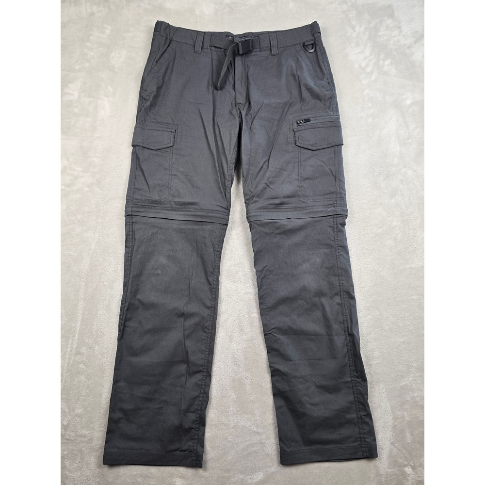 BC Clothing Convertible Cargo Pants Mens L x 34 Gray Zip Off Hiking Outdoor